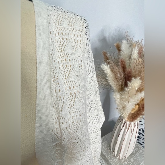 3X/4X Torrid Crochet Full-Length Cardigan - White - NWT - Picture 5 of 7